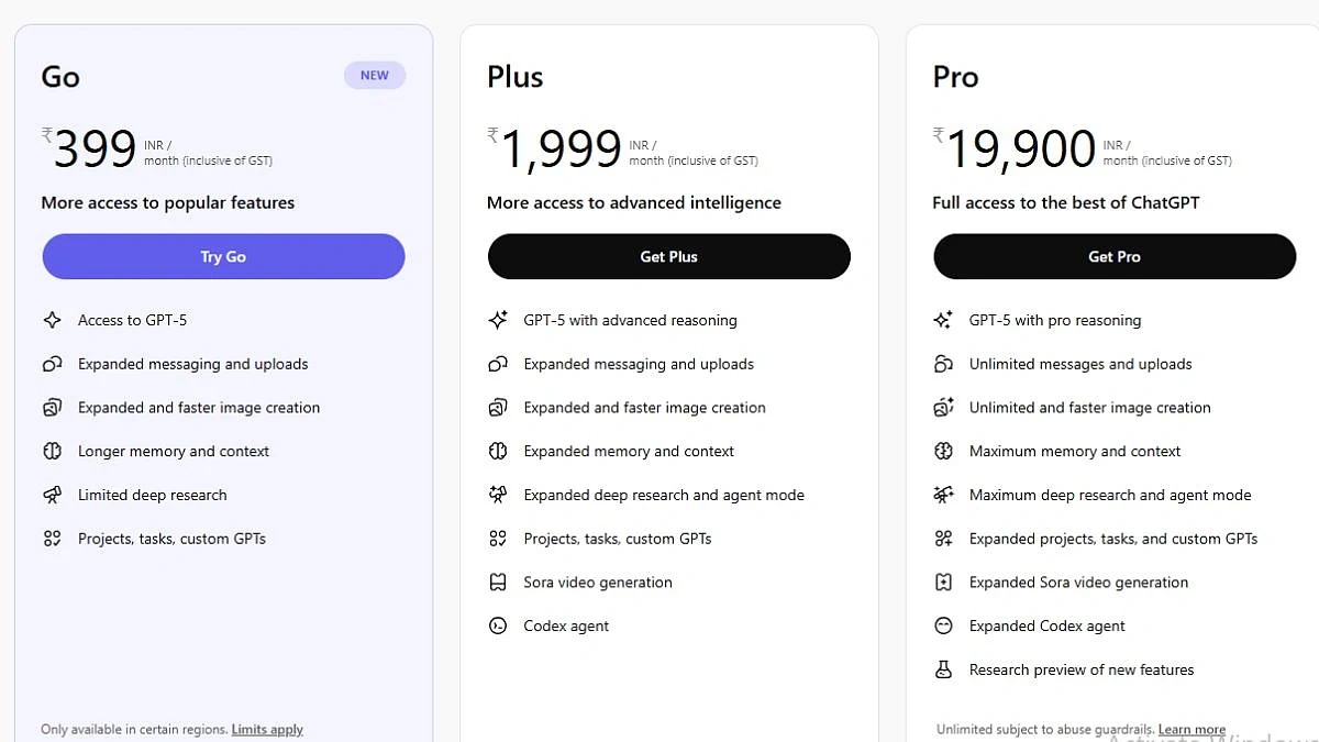 chatgpt subscription india