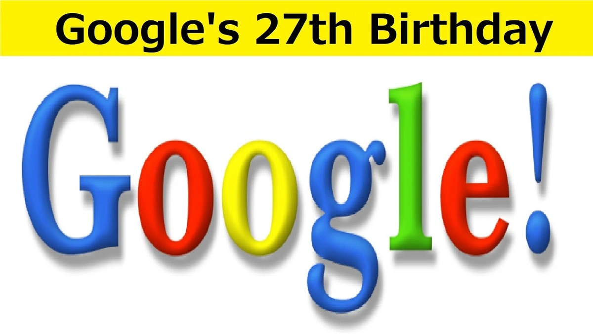 google's 27th birthday doodle today