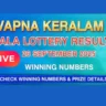 kerala lottery result yesterday