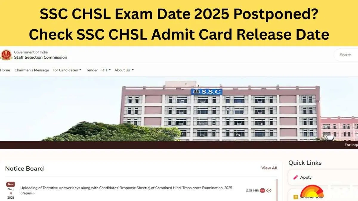 ssc chsl exam date 2025 admit card