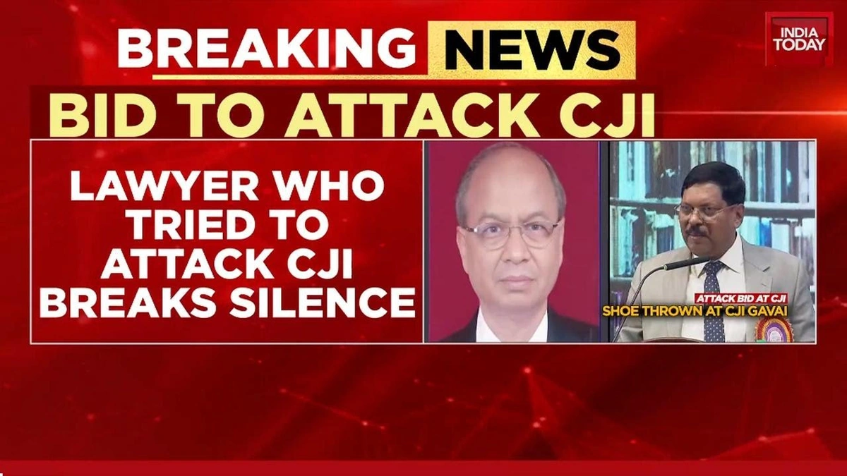 Lawyer attacking CJI