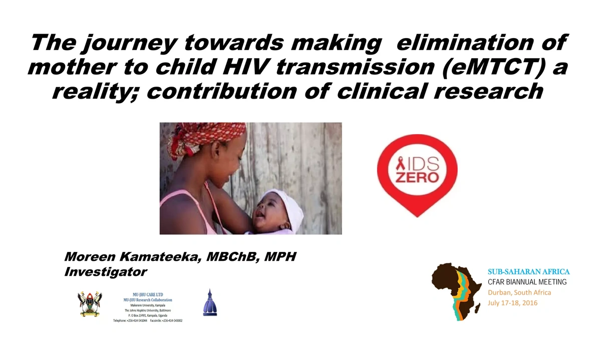 First Nation Achieves Elimination of Mother-to-Child HIV, Hepatitis B, and Syphilis Transmission 2 Why This Matters – A Global Perspective onMother-to-Child Transmission Elimination